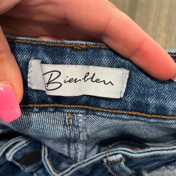 Bien Bleu Womens Skinny Jeans High Rise Distressed Denim Medium Wash Blue Sz 20 - Picture 7 of 11